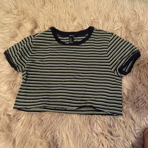 Cropped striped skirt